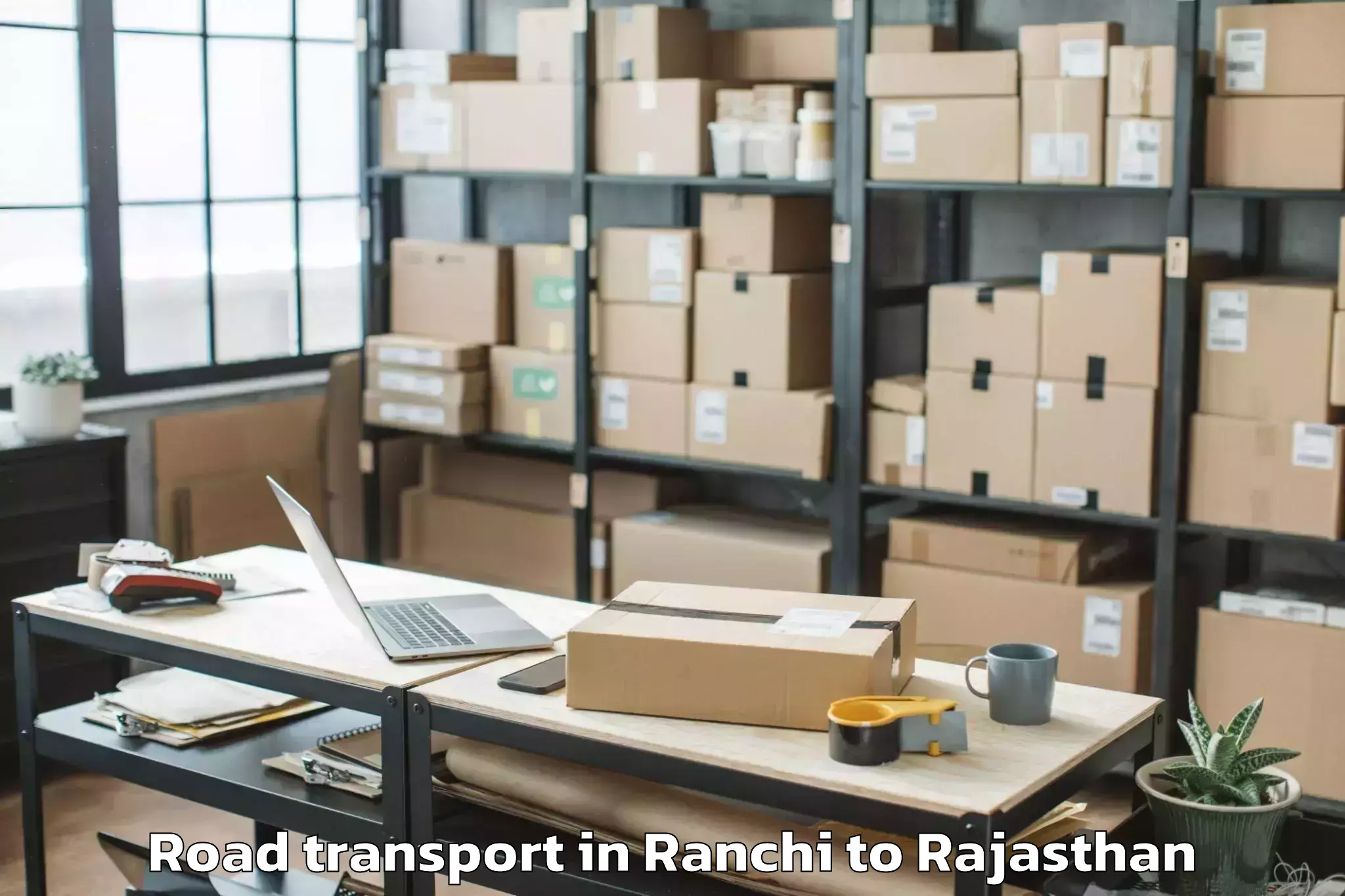 Easy Ranchi to Madhav University Pindwara Road Transport Booking